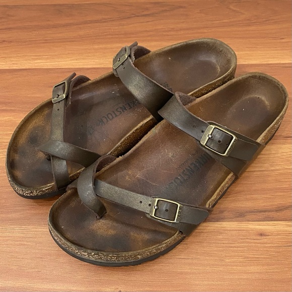 BIRKENSTOCK Mayari Habana Oiled Leather Double Strap Women’s Sandals L9 M7 40 - Picture 1 of 16